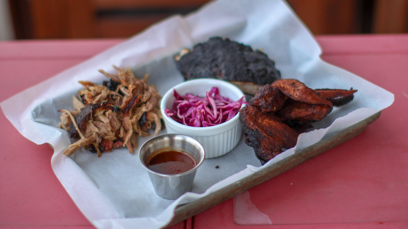 Taco barbecue platter